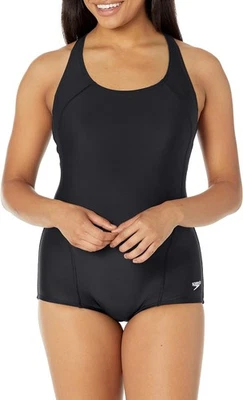 Traje de baño Speedo para mujer costura princesa ultra espalda de una pieza, opciones de talla y color Foto 1 de 4