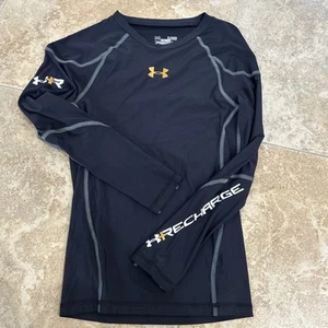 Black Under Armour Compression Long Sleeve Shirt Youth XL Recharge - Picture 1 of 10