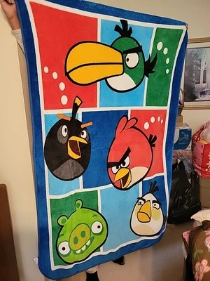 Blanket 43”x60" Angry Birds Micro Fleece Throw Blanket  Pre-owned  - Image 1 of 3