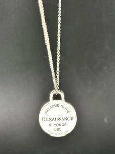 Please Return To Tiffany BEYONCÉ RENAISSANCE WORLD TOUR 20” Adj Pendant Necklce - Picture 1 of 10