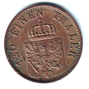 ALEMANIA 3 pfennig 1871 A (120 einen Thaler) PRUSSIA German States - Picture 1 of 2