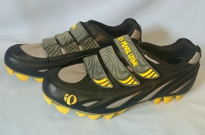PEARL IZUMI 42 Hombres 8.5 ~ Mujeres 10 / Zapatos de Ciclismo de Montaña Negro y Amarillo I BEAM Foto 1 de 4