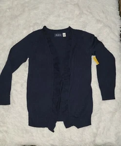 The Children's Place Girl's Long Sleeve Ruffle Hem Cardigan JB1 Blue Size XS NWT - Picture 1 of 5