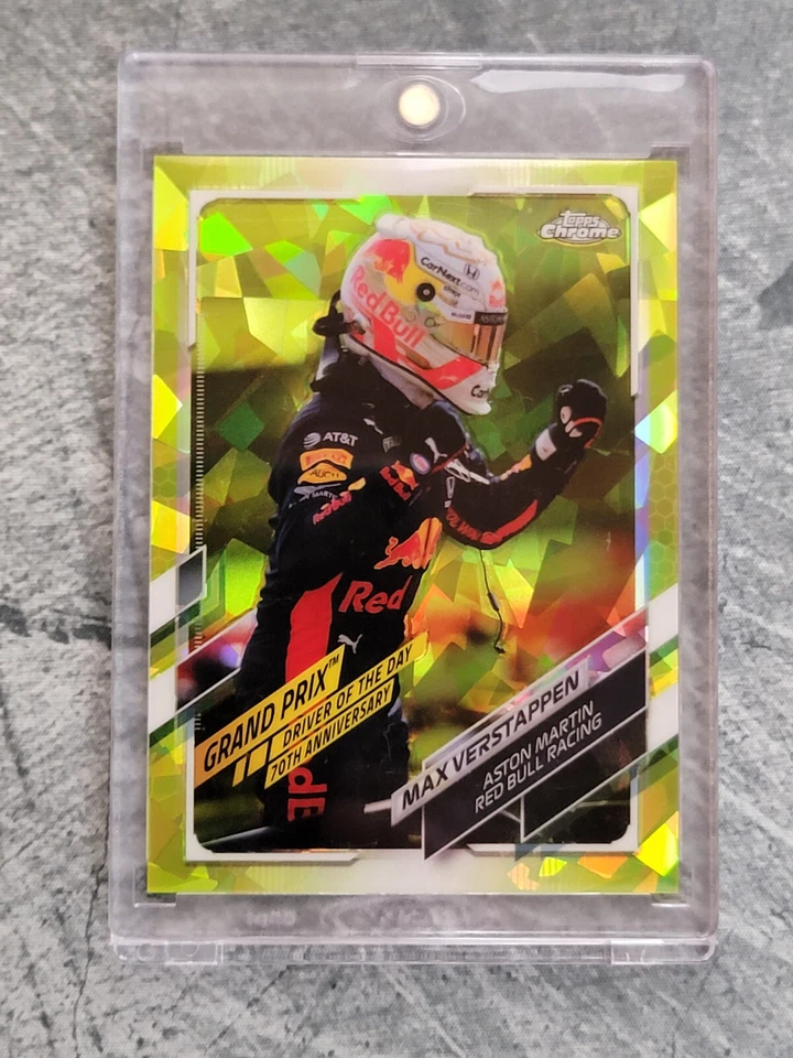 2021 TOPPS CHROME FORMULA 1 SAPPHIRE CHARTREUSE /199 MAX VERSTAPPEN #167 - Image 1 of 2