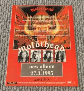 MOTORHEAD Metal Hammer Magazine 1995 Sacrifice Album Advert - Picture 1 of 1