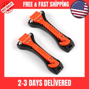 2-Pack Car Safety Hammer with Car Window Glass Breaker & Seatbelt Cutter - Picture 1 of 7