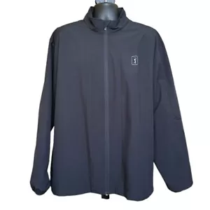 PGA Tour Men's Golf Jacket Live Under Par Full Zip Black Size XL NWOT - Picture 1 of 13