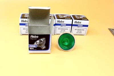 5/PACK Halco Prism BAB Green 20 Watt 12V MR16 107116 MR16BAB/GRN Bulb - Image 1 of 4