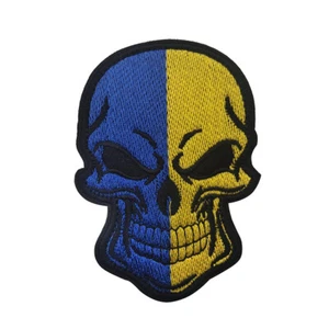 Ukrainian Skull Flag Special Forces Ukraine Hook Patch ARMY MILITARY Loop Badge - Picture 1 of 1