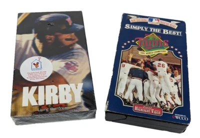 Lot of 2 VHS Video MLB Minnesota Twins 1991 World Champions Highlight and Kirby - Image 1 of 4