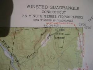 USGS topographic map Winsted Conn. - Picture 1 of 4