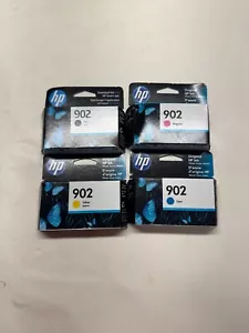New Genuine HP 902 Black Cyan Magenta Yellow Ink Cartridges Expired 8-24 - Picture 1 of 2