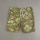 Ralph Lauren Rugby Board Shorts Mens Size 36 Green Camouflage Embroidered Skull