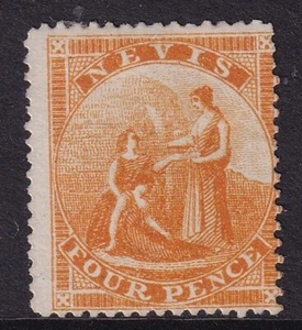 Litografía Nevis SG18 4d naranja-amarillo como nueva sin goma de mascar - Imagen 1 de 2