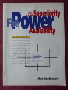 10/1998 PUB MATRA DEFENSE BAE DYNAMICS MISSILE NAVY ARMY ORIGINAL AD - Picture 1 of 1