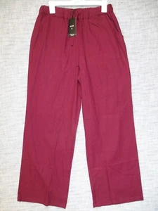 Women's Summer Drawstring Waist Wide Leg Loose Cotton Linen Palazzo Pants - Picture 1 of 4