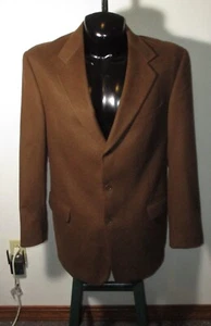 Cashmere MATTEO MAAS Brown Angora Cashmere Blazer Suit Jacket Size 43 Tall - Picture 1 of 8