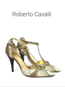 Кожаные женские босоножки лодочки Roberto Cavalli - Picture 1 of 8