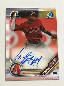 2019 Bowman Chrome GERALDO PERDOMO 1st Bowman Auto RC #CPA-GP DBacks - Picture 1 of 2