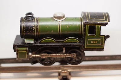 Dampflok grün Uhrwerk Spur 0 "340",Hersteller Heinrich Fischer Nürnberg - Bild 1 von 4