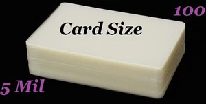 Card Size Laminating Pouches Sheets 100, 3-1/2 x 5-1/2, 5 Mil File Index X-CLEAR - Picture 1 of 1