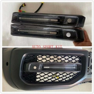 Carbon Fiber Front Bumper Cover LED Light for Mercedes Benz W463A W464 G63 AMG - Foto 1 di 3
