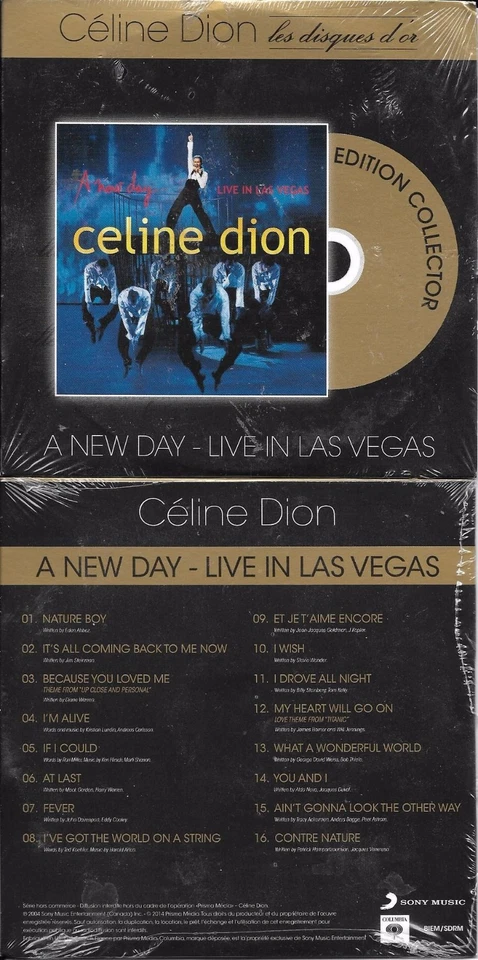 CD CARDSLEEVE CÉLINE DION  A NEW DAY LIVE IN LAS VEGAS "LES DISQUES D'OR  - Photo 1/1