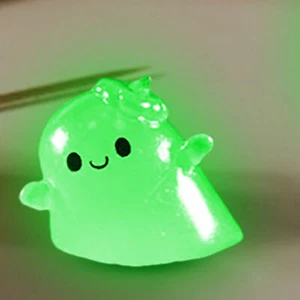 Resin Ghost Pumpkin Cute Lighted Halloween Pumpkin Desktop Ornament Decor - Picture 1 of 16