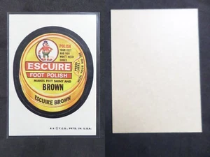 1973 Topps Verrückte Pakete 4. Serie 4 ESCUIRE FUSSPOLITUR Hochglanz NM Hellbraun - Bild 1 von 1