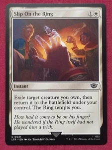 Magic The Gathering LOTR TALES OF MIDDLE-EARTH SLIP ON THE RING white card MTG - Bild 1 von 2