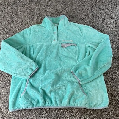 Free Country Pullover Women's 2XL XXL Green Blue Butter Pile Fleece Soft Ladies - Image 1 of 4