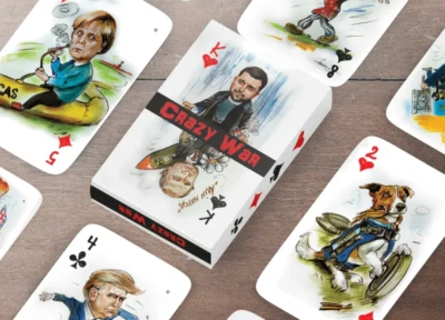 Playing cards caricatures to famous politics Ukraine - russian war deck 54 cards - Image 1 of 4