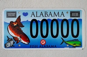 Fish Alabama Sample License Plate ++ Mint AL - Picture 1 of 1