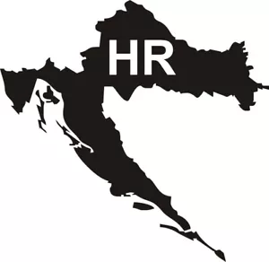 Kroatien Aufkleber Croatia Hrvatska 10x10 cm Urlaub Land Trip HR - Bild 1 von 3