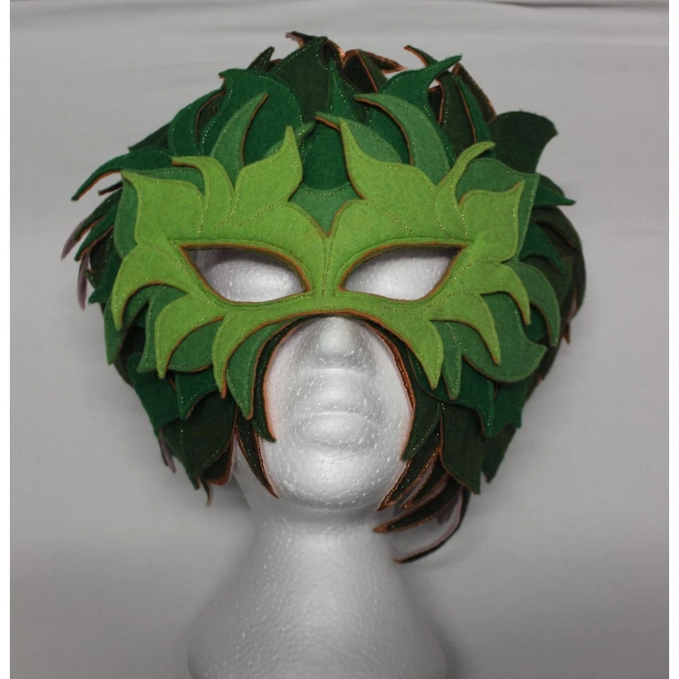 Vintage Mask Hysteria by Maureen Culligan felt carnival festival masquerade mask - Image 1 of 4