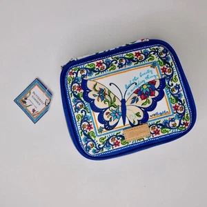 ¡¡NUEVO CON ETIQUETAS!! Estuche de joyería de jardín con mariposas florales de viaje Brighton Butterfly - Imagen 1 de 8