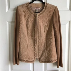 Neu mit Etikett Peter Nygard Leder Strickjacke Jacke / M - Bild 1 von 8