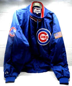 VINTAGE RARE 9/11 2001 SEASON MAJESTIC CHICAGO CUBS AUTHENTIC JACKET IN SIZE L - Picture 1 of 15
