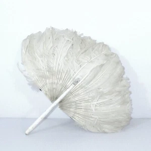 1910s Edwardian Vintage Zhuge Liang Yu-Shan Feather Fan - Picture 1 of 4