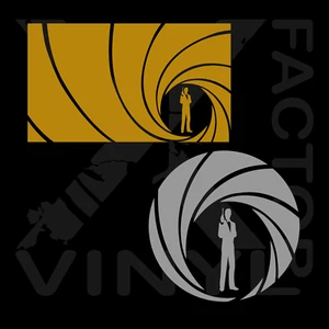 2 shapes! Bond, James Bond round vinyl decal 14 colors FastFreeShip 007 spectre - Picture 1 of 36