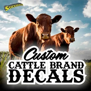 Custom Farm Cattle Brand Vinyl Decal Sticker - Picture 1 of 6