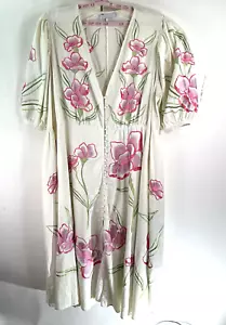 Asos Edition Damenkleid bestickt Blumen Curve Größe 24 Knopfleiste Leinen - Bild 1 von 19