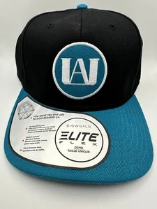 Bioworld My Hero Academia Adult OSFM Black Blue Embroidered Elite Flex Ball Cap. - Picture 1 of 2