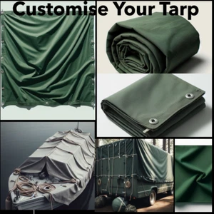 Premium Oxford Canvas Tarpaulin - Heavy-Duty Waterproof Cover for Outdoor Custom - Picture 1 of 13