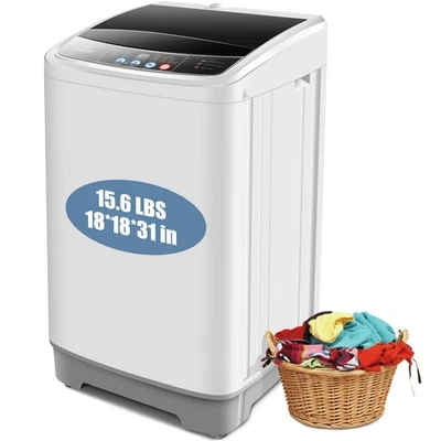Lavadora Completa Automática 17.8/13.5lbs Lavadora Compacta con Bomba de Drenaje- Foto 1 de 4