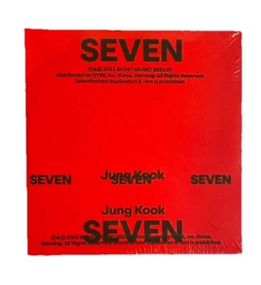 Jungkook BTS Seven Ft. Latto CD Single 2023 New Sealed US Seller Foto 1 de 2