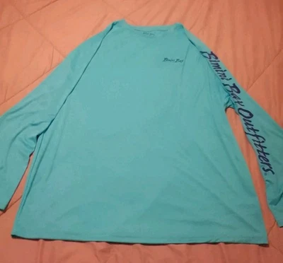 Camisa de pesca Bimini Bay Outfitter Marlins manga larga rendimiento azul azulado XL Foto 1 de 4