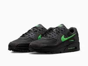 Nike Air Max 90 Noir Vert Strike Celtics Chaussures Baskets 47.5 US 13 - Picture 1 of 8