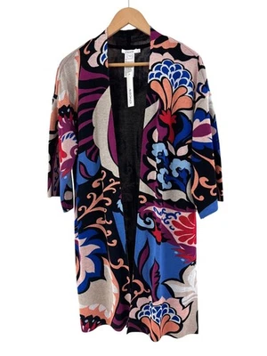 Cárdigan Suéter Estampado Paisley Colección Chico's Travelers Talla 1 (M) Nuevo $139 Foto 1 de 4