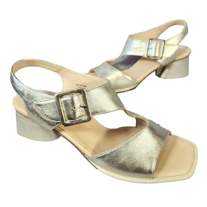 Sandalia Paul Green Tanya dorada platino napa metálica para mujer EE. UU. 10 / REINO UNIDO 7,5 - Imagen 1 de 15